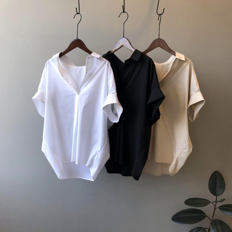 半袖シャツ/--/コットン/BLK/62410402// サマーコットン半袖シャツ – Walux Store