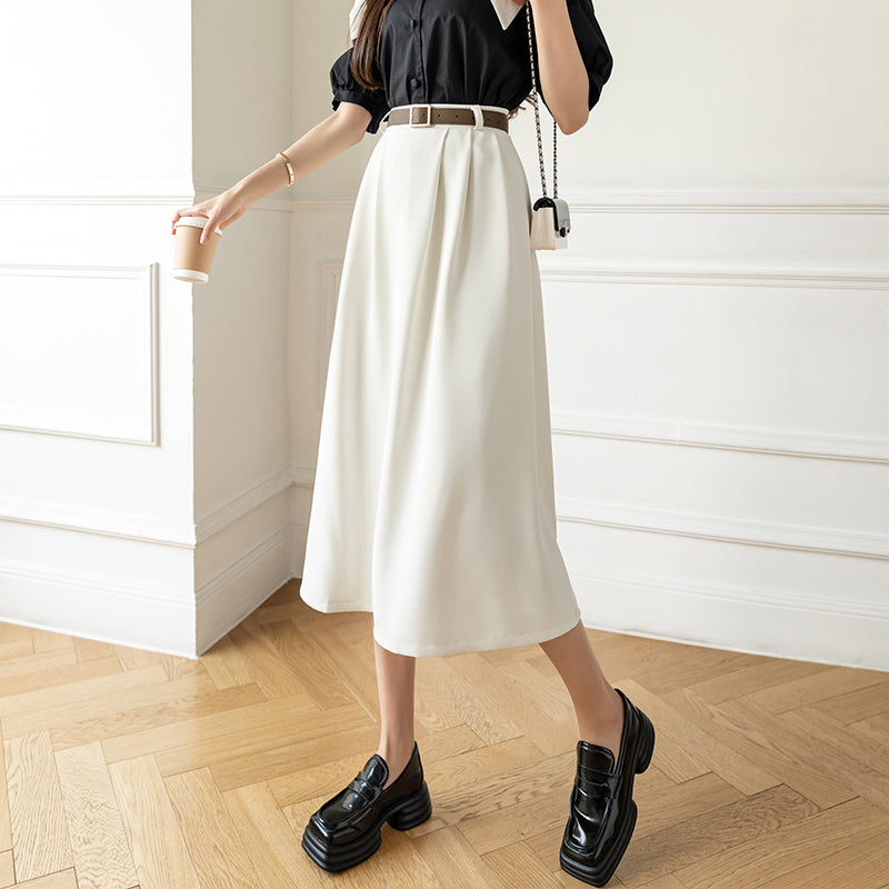 High-waisted long skirt 