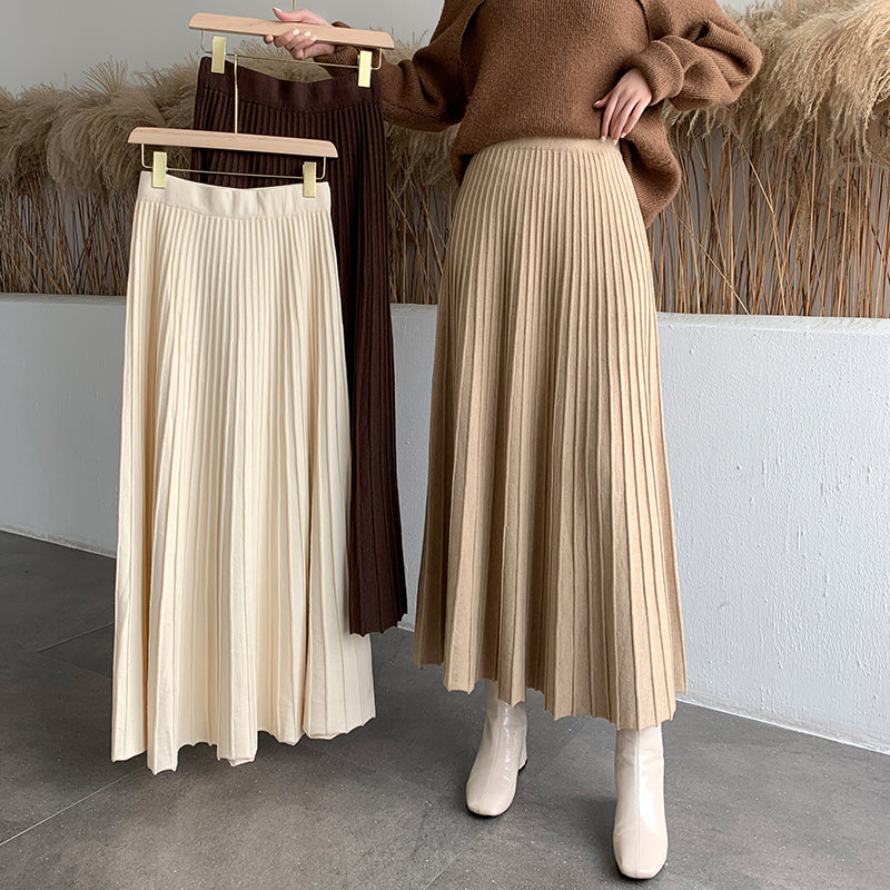 超ロングニットプリーツスカート – Walux Store